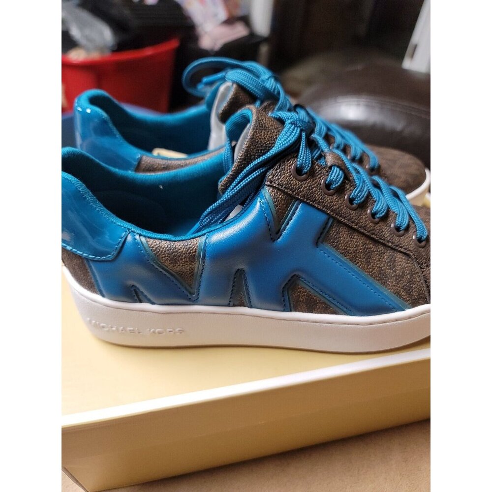 MICHAEL KORS Poppy Brown  LAGOON Logo Sneakers Size 6. 5 MSRP $165.00 - Picture 5 of 11